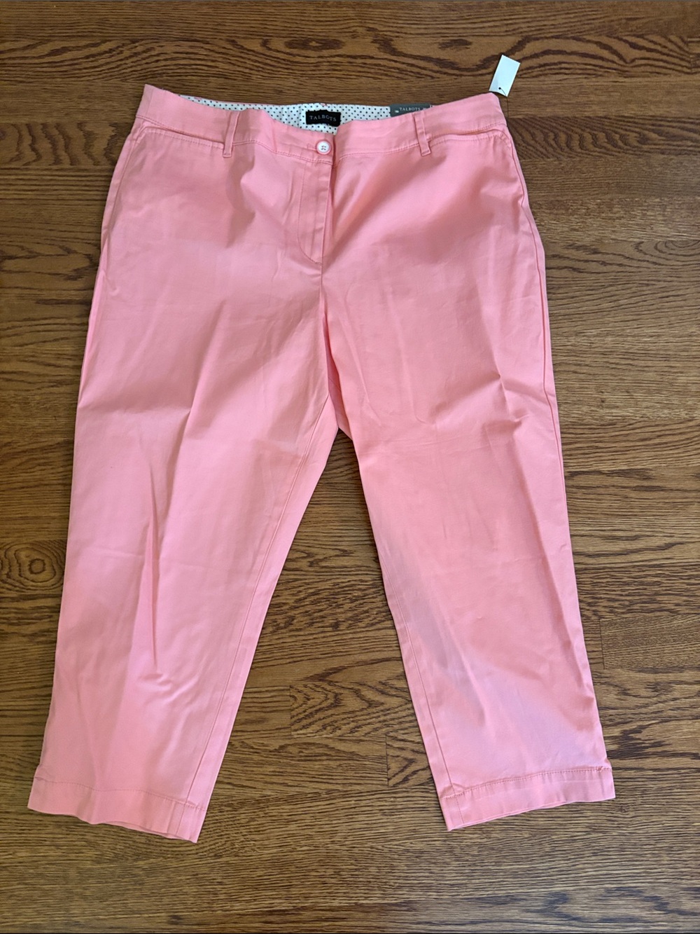 Talbots pink perfect crop pants